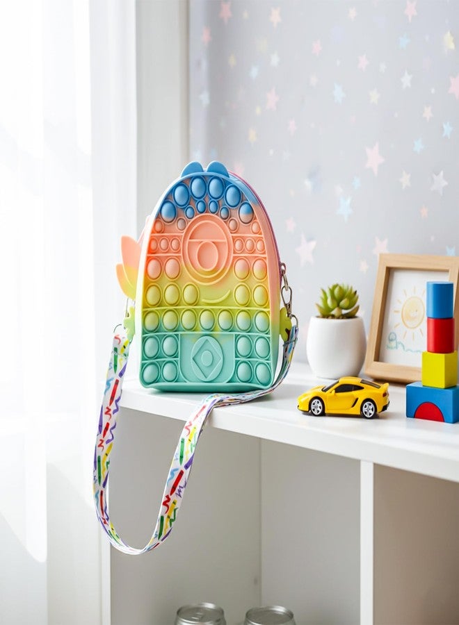 CLAPONE Poppet Pop It Toy for Kids Multicolor Fidget Toy with Popping Sounds, Sensory Toy, Stress Relief, Anxiety Relief, Daytime & Nighttime Use, Classroom (Multicolor, One Eye Monsters Pop It) - Image 2